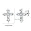 925 Sterling Silver Moissanite Arrow Cross Earrings Trend Fashion Hip-Hop Eur... Carousel 6