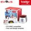 EVOLIS Badgy100 USB Card Printer Starter Kit (50 x 0.76mm blank white cards and Carousel 3