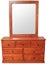 Dresser with mirror (Solid NZ Pine) Carousel 1