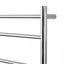 5 Bar 600mm Round Profile Heated Towel Rail With Timer - Chrome Carousel 2