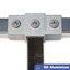 Aluminium Key Clamp - 2-way Closed Cross Clamp - For 25&30mm Square Hollow Carousel 2