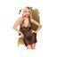 Sweet And Spicy Mini Dress With Thong Black Carousel 1