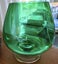 Spectacular Racing Car Green RETRO Art Glass Brandy Balloon VASE Carousel 3