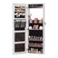 Jewellery Cabinet With Frameless Mirror - White Carousel 1