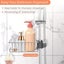 2pcs Shower Caddies Stainless Steel Bathroom Accessories Caddy Storage Shelves Carousel 3