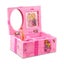 Pink Musical Jewelry Box Plastic Square Cartoon Music Box Storage Case Carousel 2