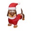 Christmas Decor 5ft Long Inflatable Christmas Sausage Dog With Christmas Hat Carousel 1