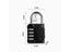 ORIA Padlock Password Locks 4 Digit Waterproof Outdoor Lock For Door Suitcase Carousel 7