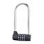 4 Digit Combination Padlock Long Shackle Resettable Padlock Combination Lock Carousel 1
