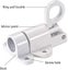 2 Pieces Automatic Door Latch, Aluminum Alloy Spring Bolt, Aluminum Door Latch, Carousel 2