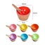 Ice Cream Bowl Set 7pcs Cartoon Candy Color Ice Cream Bowls With Spoon Kids Ice Carousel 3