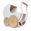 Kinderfeets Pram White Carousel 1