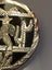 Large VINTAGE Mexican Sterling Silver & Onyx Pendant Brooch (4.6cm Diameter) Carousel 5