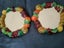 Vintage Fitz and Floyd fruit pattern lamp or candle bases Carousel 1