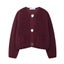 Women Fashion With Pockets Red Single Breasted Knitted Sweater Carousel 5