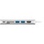 Goobay 49850 USB-C Multiport Adapter - Silver HDMI + 2x USB3.0 + CR + C + RJ45 + Carousel 4