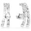 Swarovski Matrix Ear Cuffs w / Rhodium Plate White Carousel 1