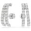Swarovski Matrix Ear Cuffs w / Rhodium Plate White Carousel 3