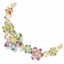 Swarovski Idyllia Flower Necklace w / Gold Tone Plate Multicoloured Carousel 5