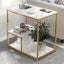 Marble Style Side Table Coffee Table (White) Carousel 3