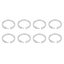 curtain rod rings 24Pcs Curtain Rings ABS Transparent O Shape Shower Curtain Carousel 2