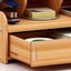 Wooden Desk Organizer Student Stationery Storage Box Carousel 7