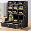 Wooden Desk Organizer Student Stationery Storage Box Carousel 9