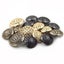 10Pcs Round Retro Hollow Carved Metal Buttons For Clothing Sewing Knitting Su... Carousel 3