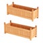 2 X Garden Bed 90X30X33Cm Wooden Planter Box Raised Container Growing Carousel 1