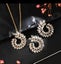 Women White Cubic Zirconia 4pcs Set Necklace + Chain + Earrings Carousel 2