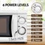 20L Microwave Oven 800W White Carousel 4