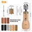 13Pc Leather Sewing Awl Kit with Hand Speedy Stitcher Needle Waxed Thread Rep... Carousel 5