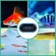 LCD Aquarium Digital Thermometer for Fish Tank Temperature Gauge Touch Screen Carousel 6