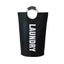 Elosung Black Large Capacity Double Oxford Fabric Laundry Hamper With Aluminum H Carousel 1