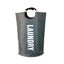 Elosung Dark Gray Large Capacity Double Oxford Fabric Laundry Hamper With Alumin Carousel 1