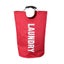 Elosung Red Large Capacity Double Oxford Fabric Laundry Hamper With Aluminum Han Carousel 1