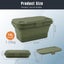 Elosung Army Green Foldable Outdoor Picnic Basket With Lid And Tabletop Camping Carousel 2