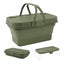 Elosung Army Green Foldable Outdoor Picnic Basket With Lid And Tabletop Camping Carousel 3