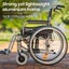 Equipmed Extra Wide Folding Wheelchair Aluminium Frame 150Kg Capacity 24 Inch Wh Carousel 3