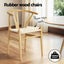 1 Dining Table And 4 Chairs Set Wishbone Wood Carousel 6