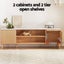 Tv Cabinet Entertainment Unit Stand 180cm Pine White Carousel 5