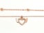 Rose Gold Heart Anklet with Zirconia Inlay Carousel 2