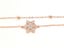 Rose Gold and Zirconia Delicate Snowflake Bracelet Carousel 2