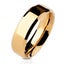 Beveled Edge Flat Band Rose Gold IP Over Stainless Steel Ring Carousel 1