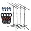 Artist MS012 4 Pack Deluxe Black Boom Mic Stand,Mic Clip & 20ft Cable Carousel 1