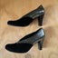 Django & Juliette Black Suede & Grey Patent Leather Heels Size 38 Carousel 5