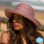 Sunhat / Sun Hat -Helena Breton Style - Old Rose Carousel 1