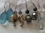 Long dangley earrings blue brown Golden or crystals Carousel 1