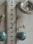 Long dangley silver engraved Egyptian sun earrings blue disco ball or hoop Carousel 7