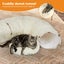Pawz Cat Tunnel Soft Mat Foldable Funny Exercise Plush Kitten Play Tube Beige Carousel 5